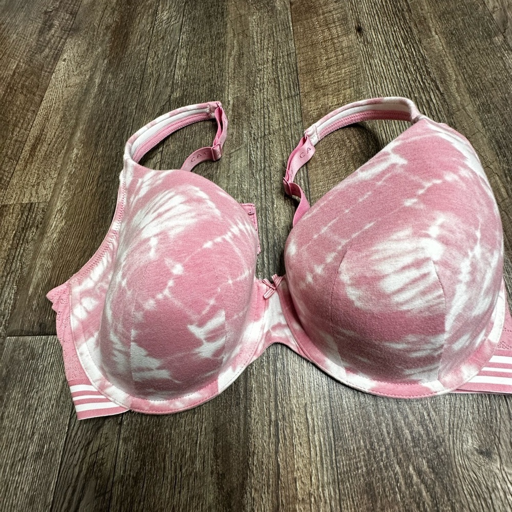 Cacique Pink and White Bra Classic Intimates